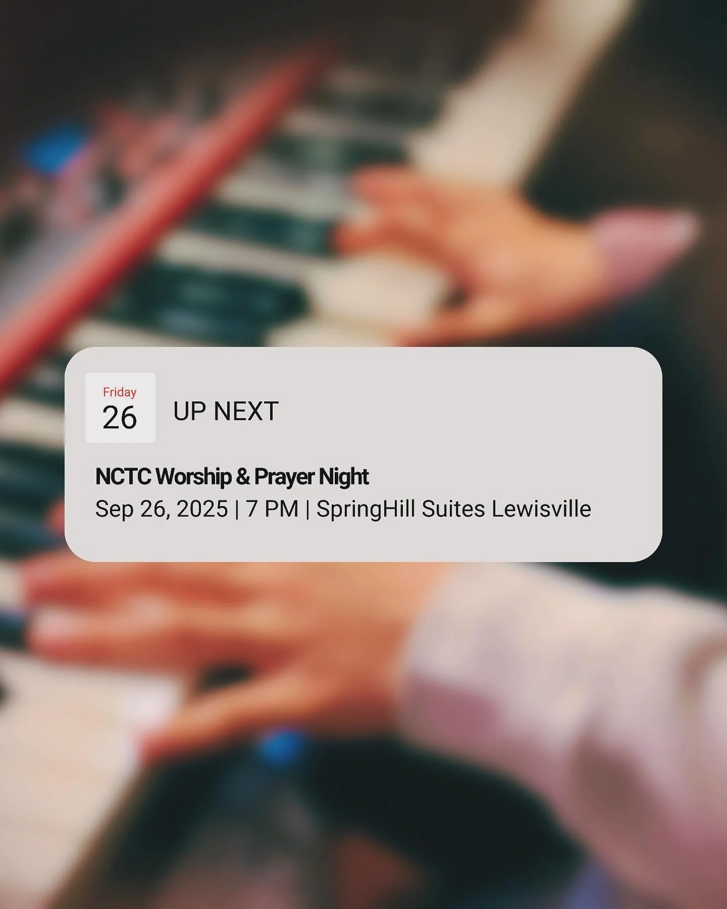 Worship. Prayer. Encounter. Friday, Sep 26 &mdash; you&rsquo;re invited!