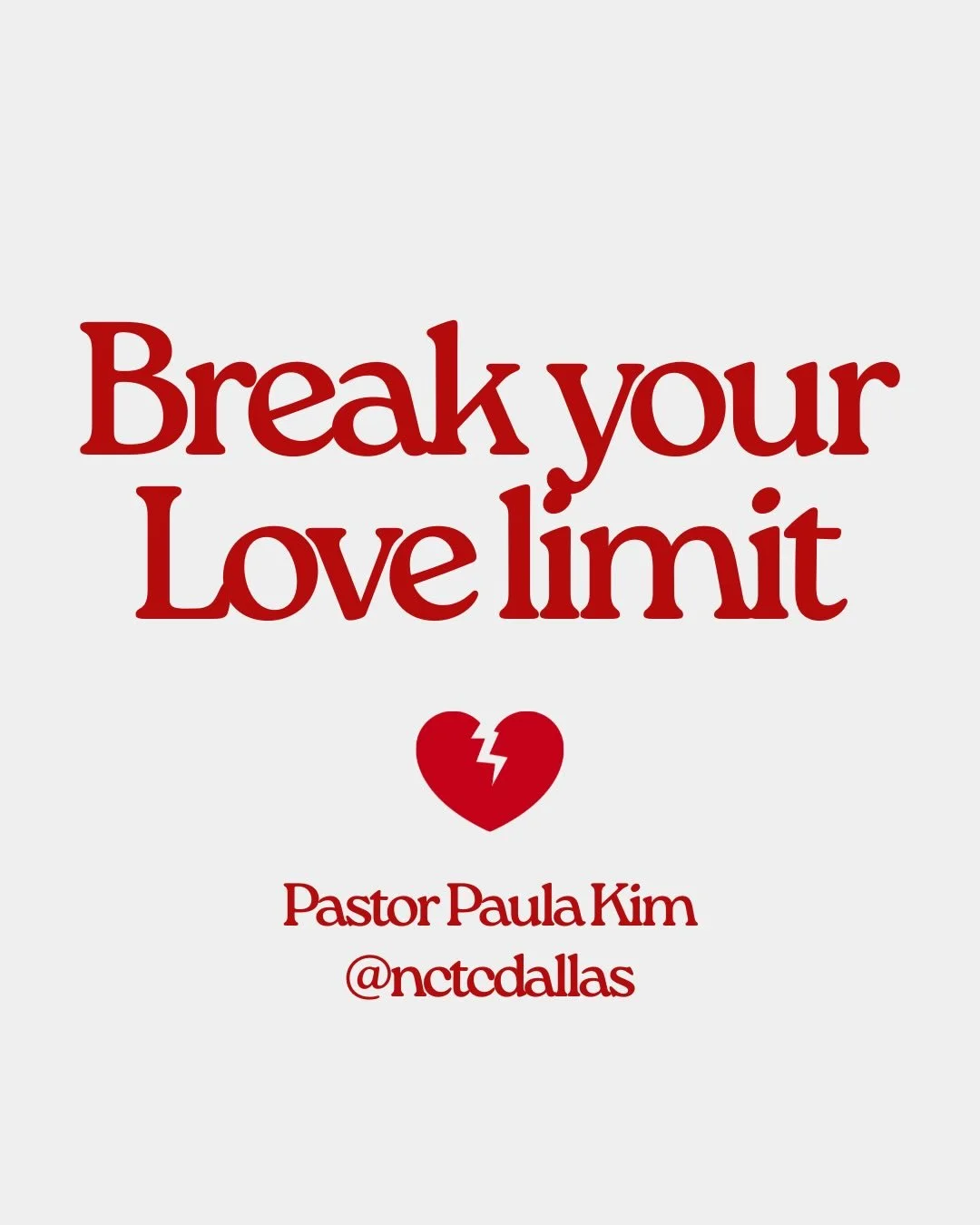 How far can you go to show God&rsquo;s love to another? &hearts;️
Pastor Paula shared this Sunday about how breaking the limitation of our love helps us to walk in greater freedom in our lives. Maturing in love to have the revelation that there is no