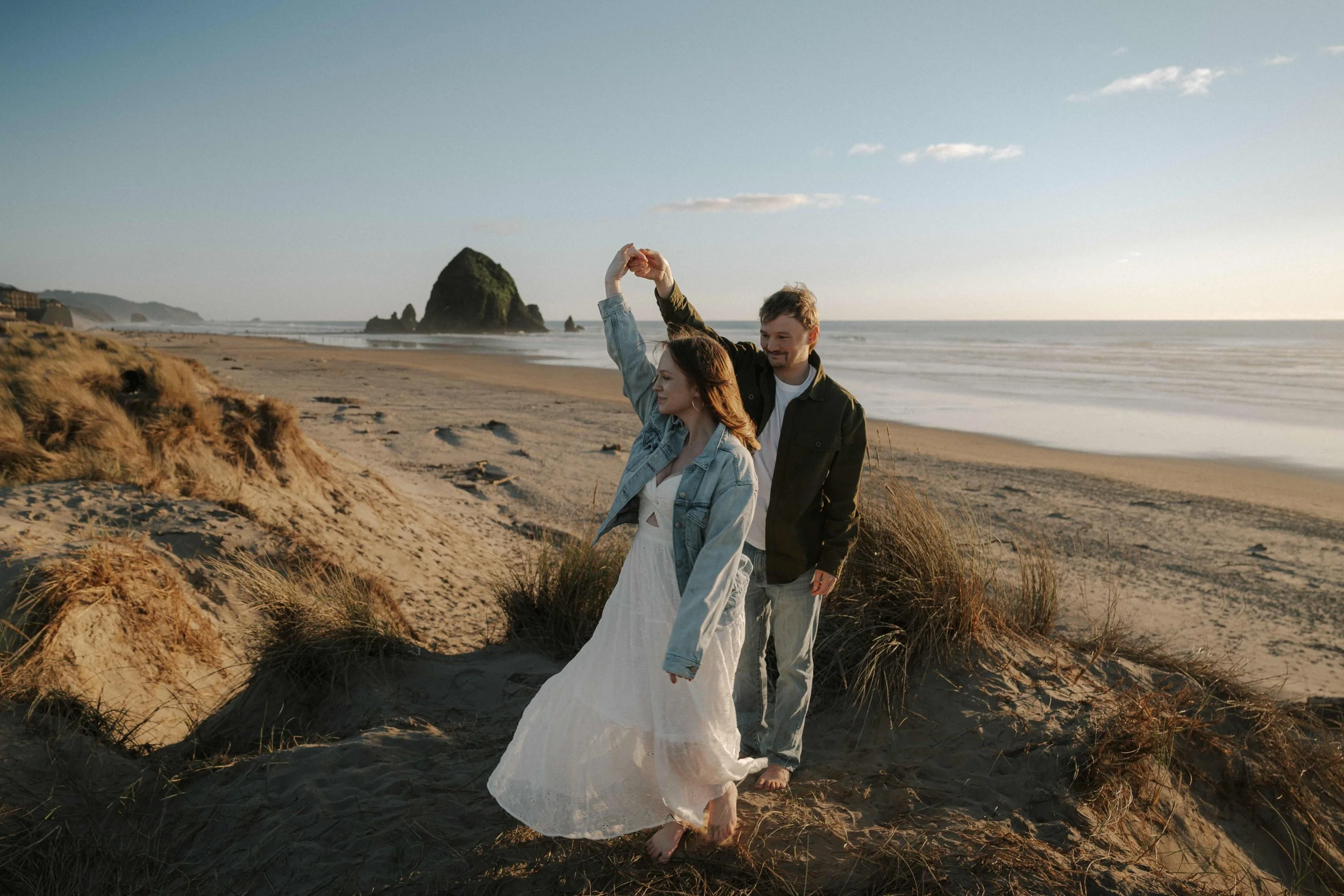 Engagement photograph taken by PNW engagement photographer cannon beach Oregon