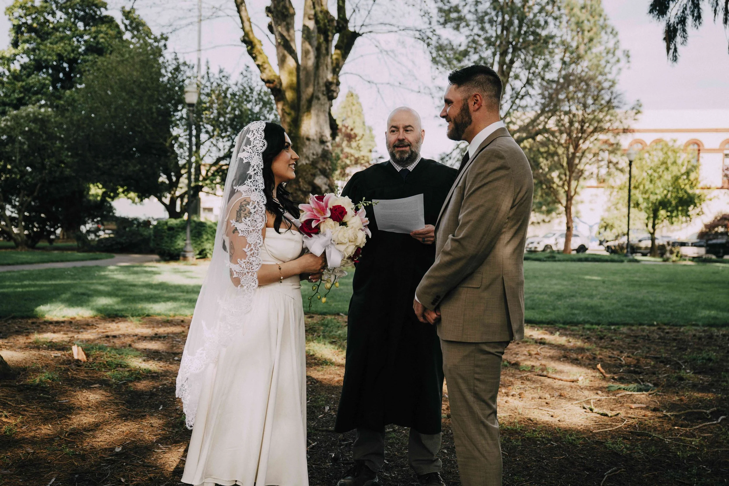 elopement photography couple ceremony portland