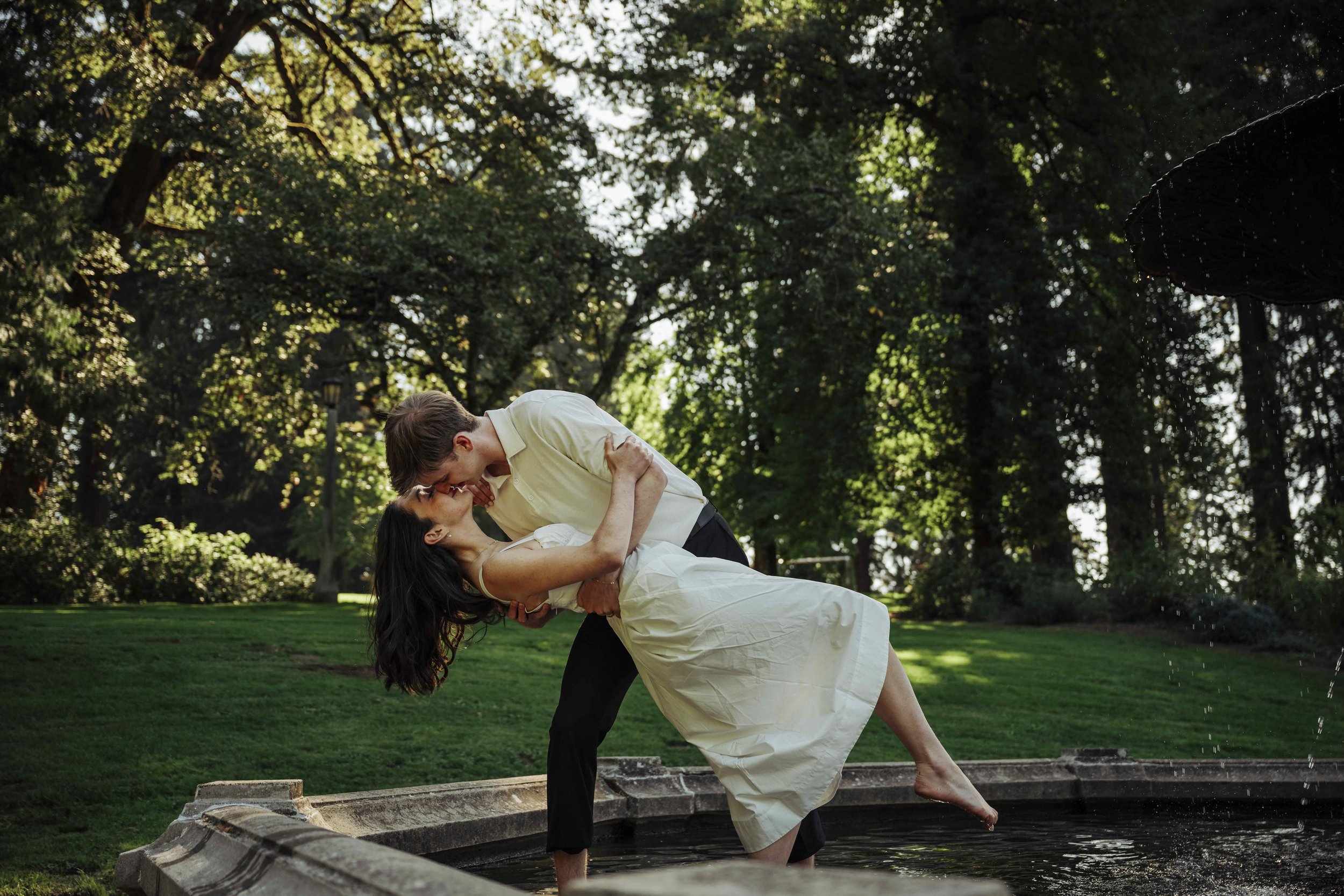 Engagement photograph taken by PNW engagement photographer Washington Park Portland