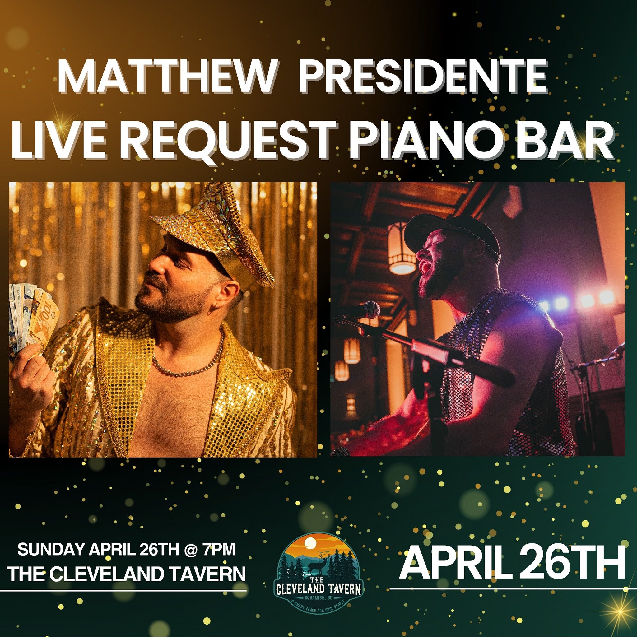 LIVE REQUEST PIANO BAR with @mattyprez is back again on April 26th at 7:00pm at the @clevelandtavern !!

This engaging show is lively and so much fun! 🍻