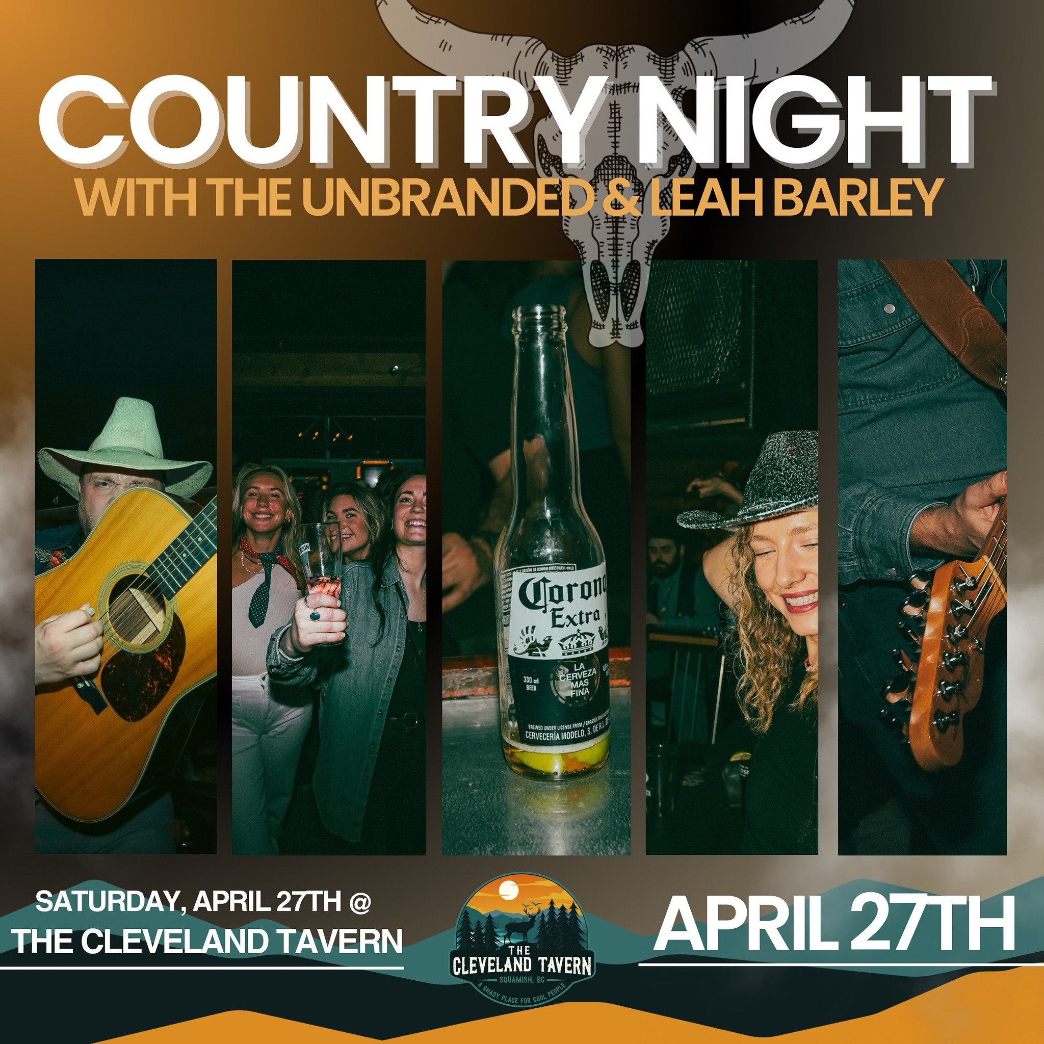COUNTRY NIGHT at the @clevelandtavern is back for round 3 with the amazing @leahbarleymusic opening for our good friends @theunbrandedband on Saturday, April 27th @ 8PM!

Ticket link in bio 🎫 🔥