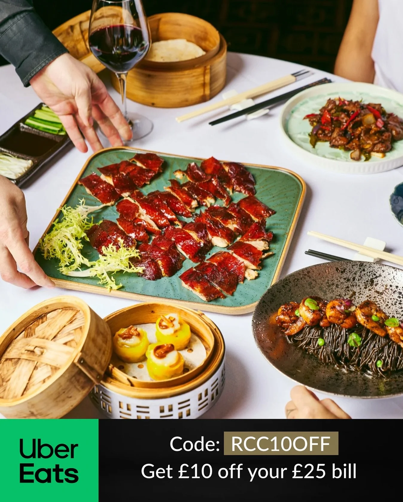 Enjoy the true taste of Cantonese cooking without leaving home. 🥢
Indulge and enjoy &pound;10 off when you spend &pound;25 via Uber Eats.
Order your feast now. 📱

1️⃣Open the Uber Eats app.
2️⃣Search for Royal China and tap the closest store.
3️⃣Ad