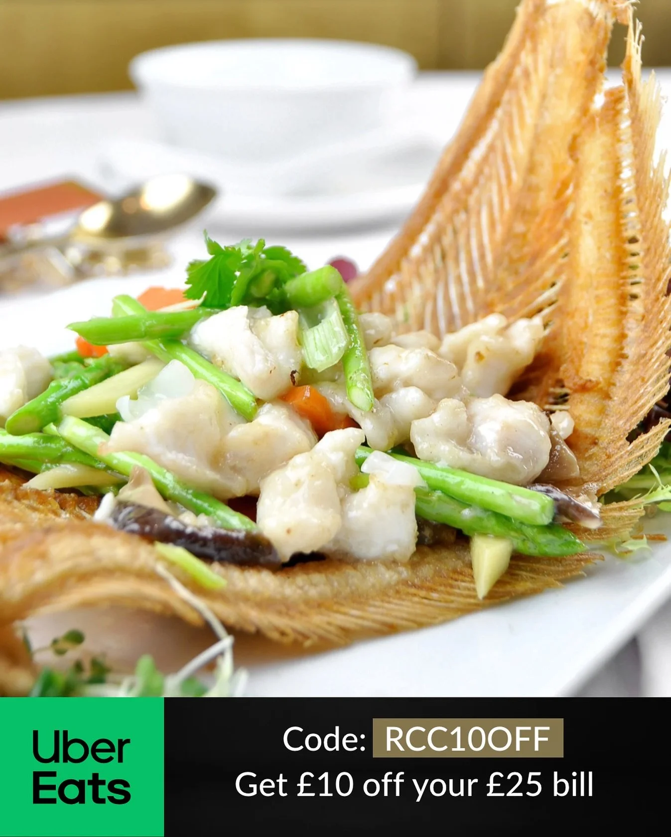 No queue, no travel and just your favourite dishes at home via Uber Eats. 🍽️
Indulge and enjoy &pound;10 off your dining when you spend &pound;25.
 
Ready to enjoy the cozy meal? 📱

1️⃣Open the Uber Eats app.
2️⃣Search for Royal China and tap the c