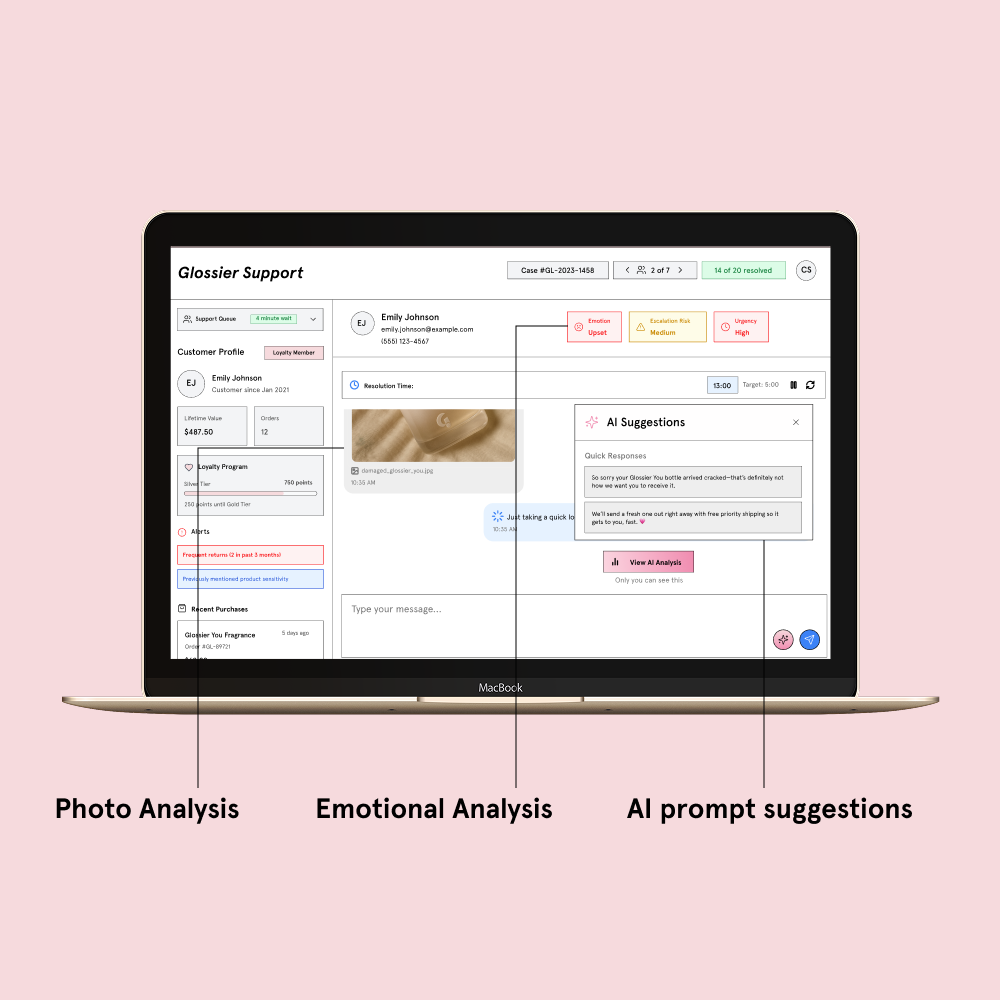 Scaling Glossier's Customer Service with Empathetic AI (Concept)