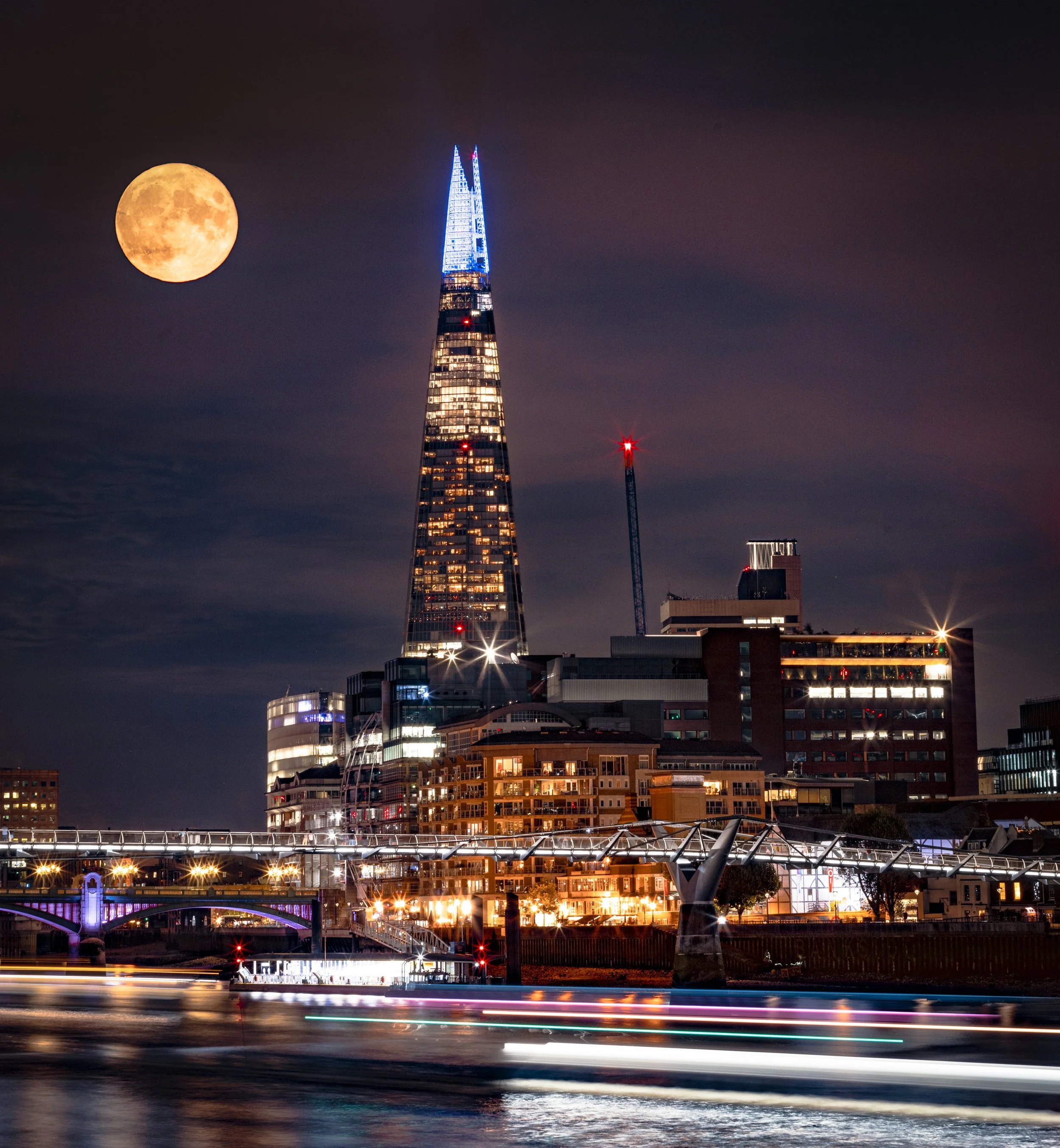Shard London Moon 