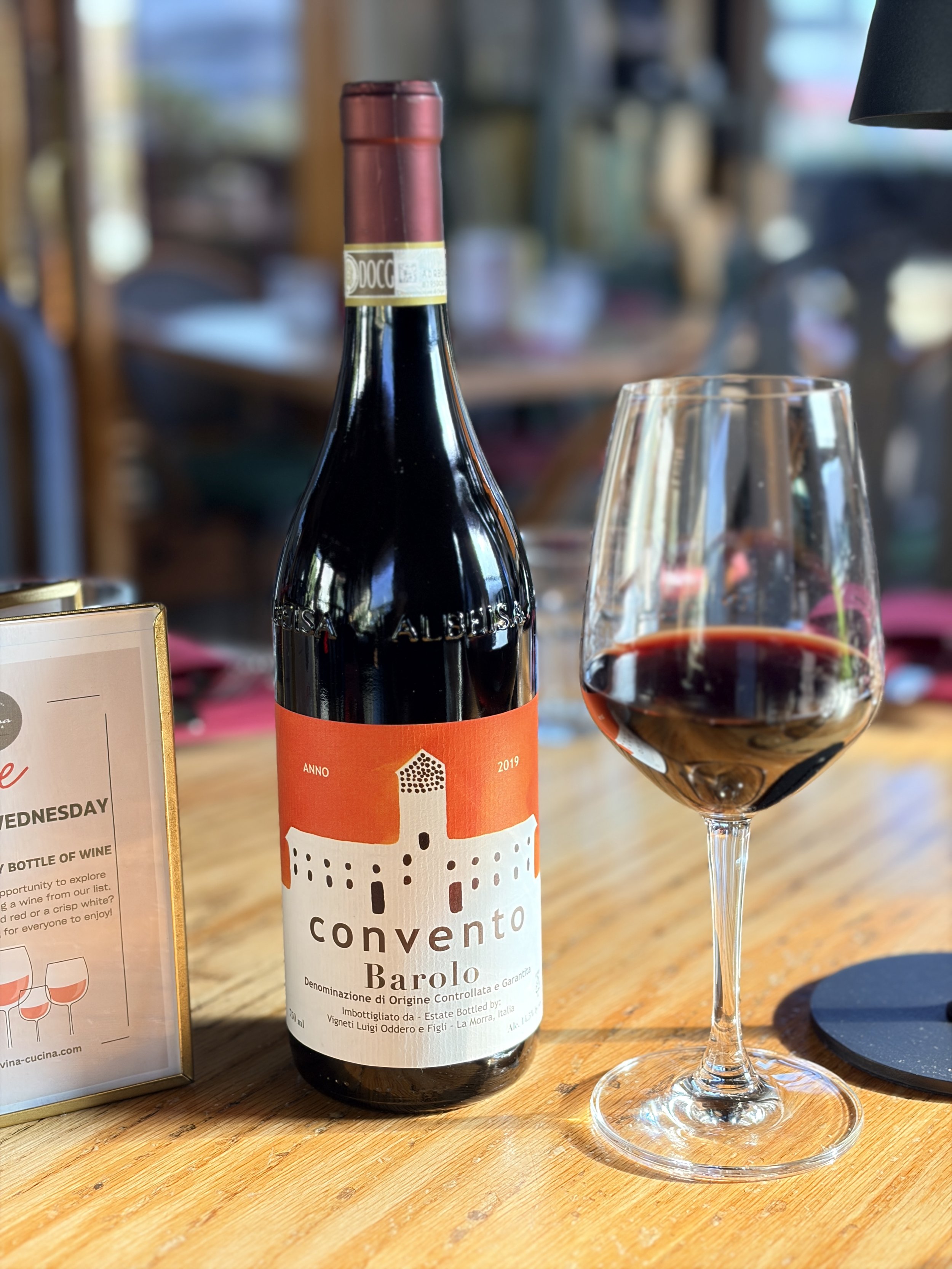 Bottle of Italian wine Barolo