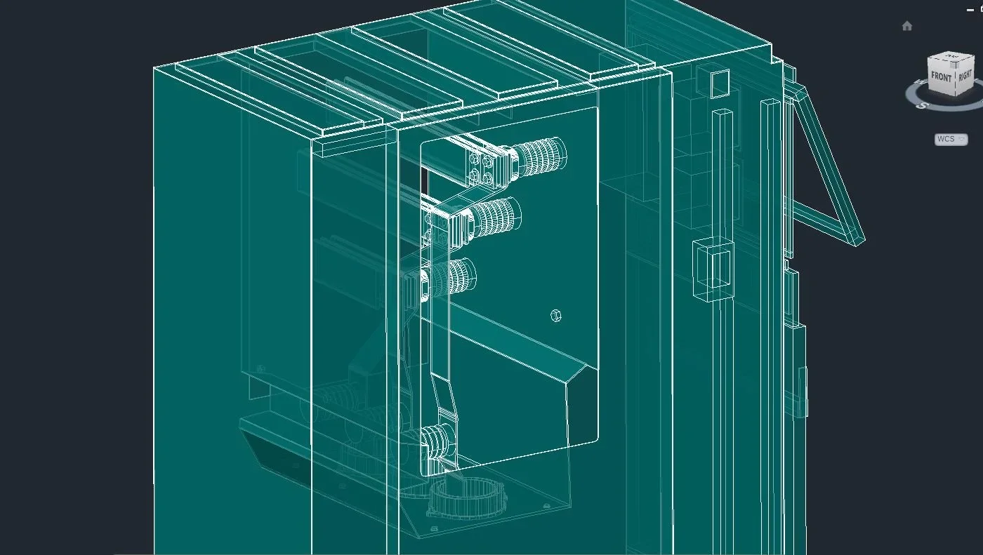 3D CAD model of an electrical enclosure from handheld scanning
