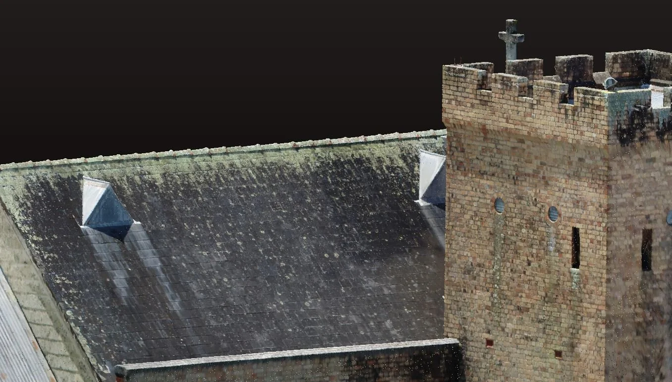 3D laser scan of a heritage stone building