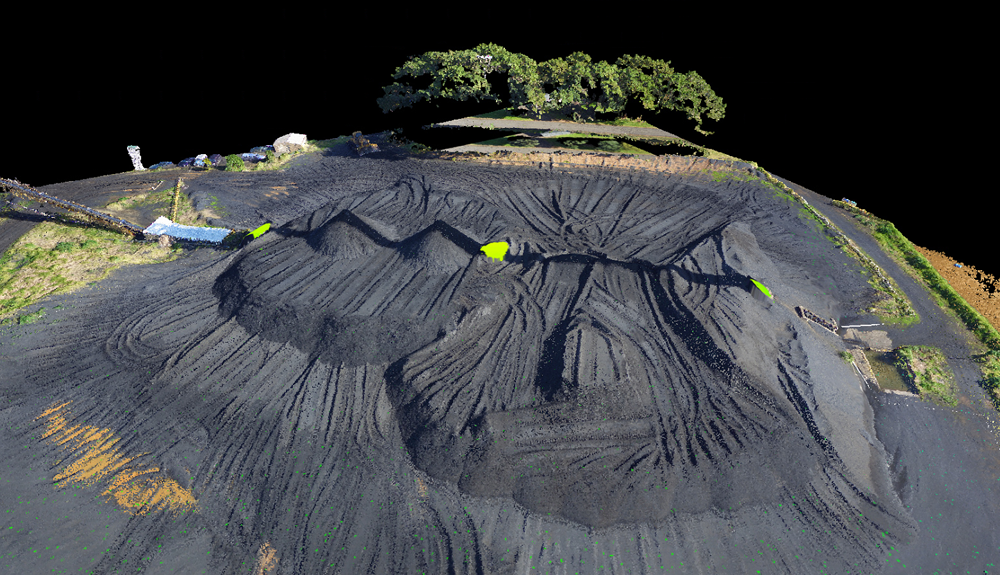 3D drone model of stockpiles