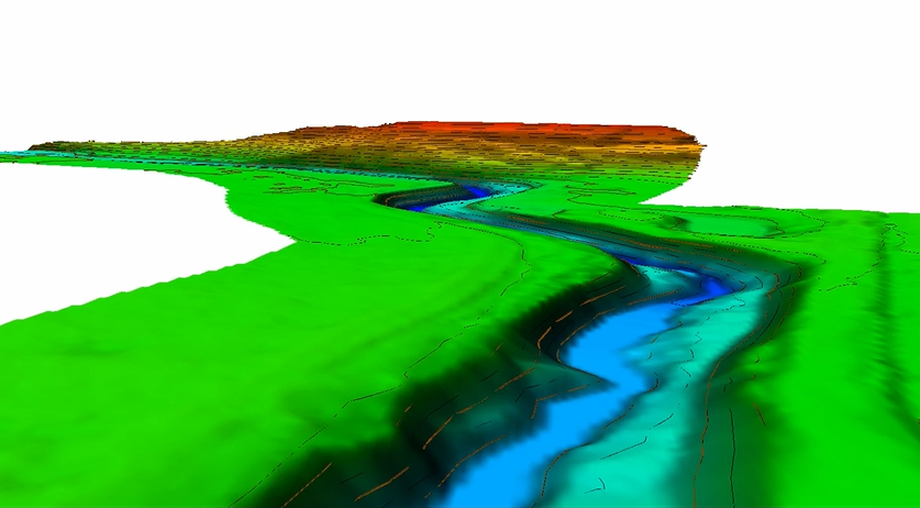 Drone mapping of a river