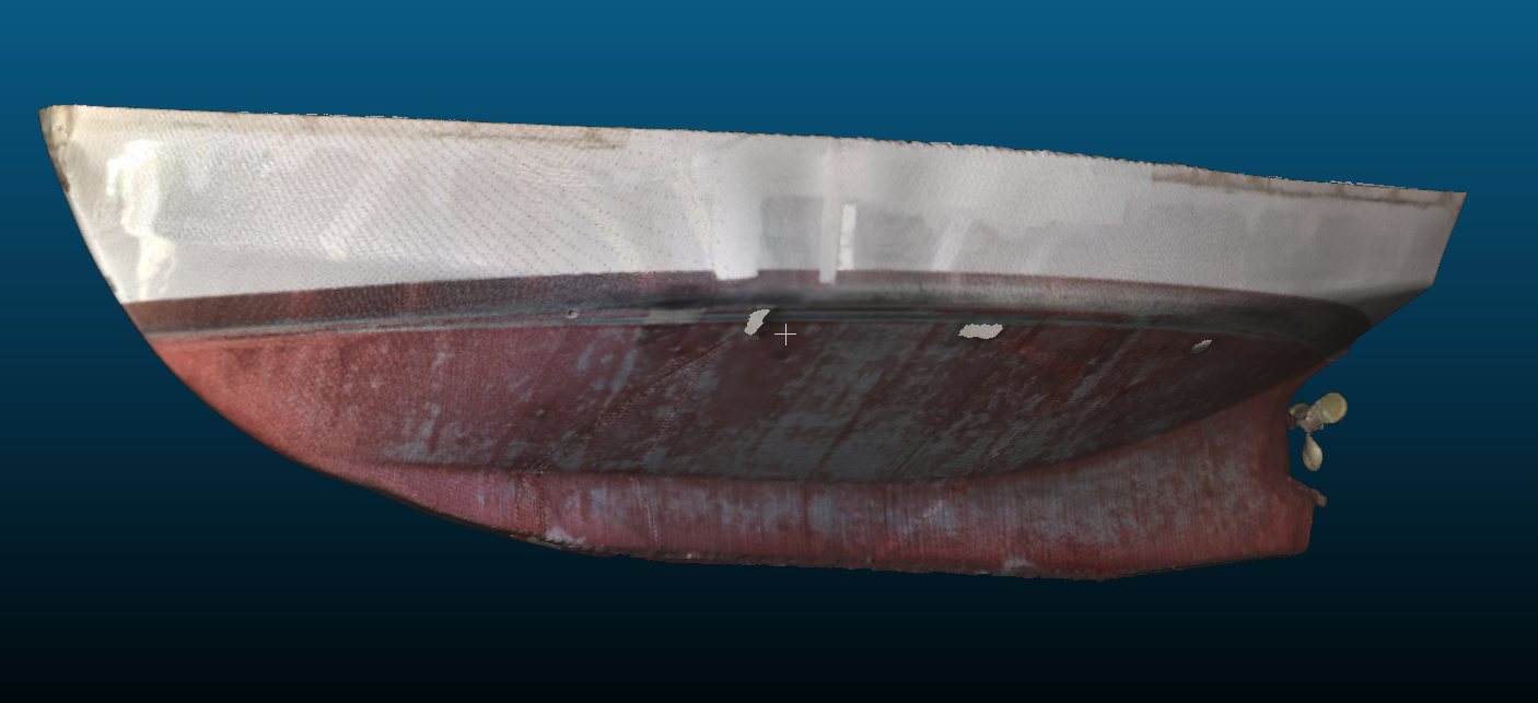 3D laser scan of a vessel