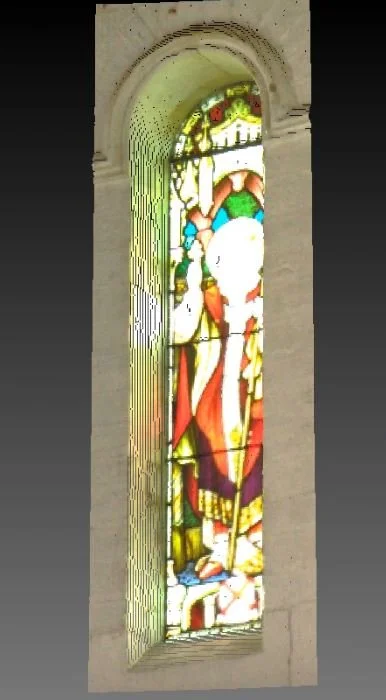 3D scan of a heritage stained glass window