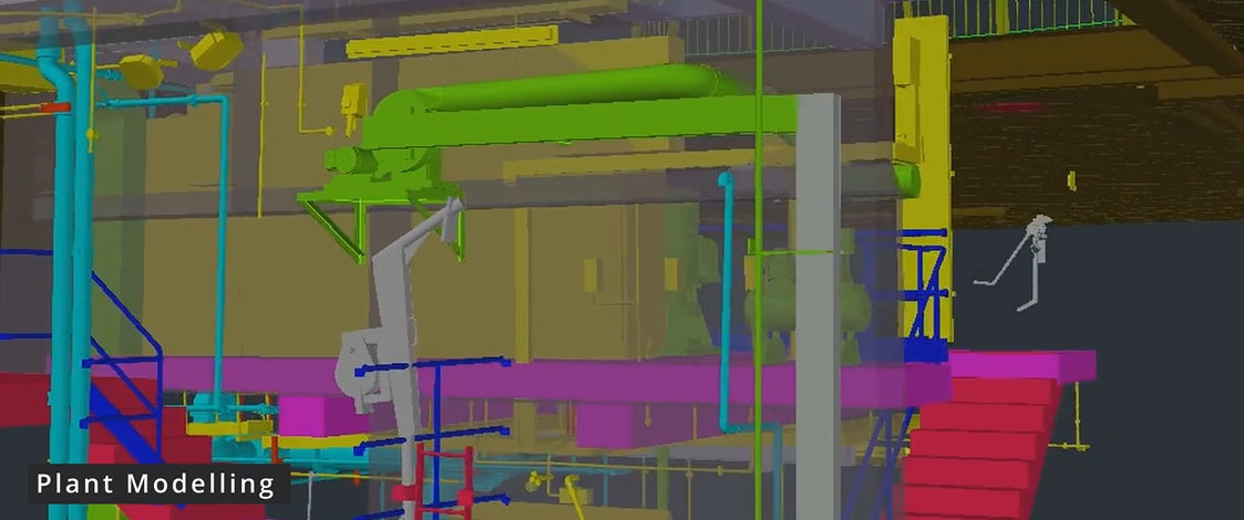 3D scan of a water treatment plant