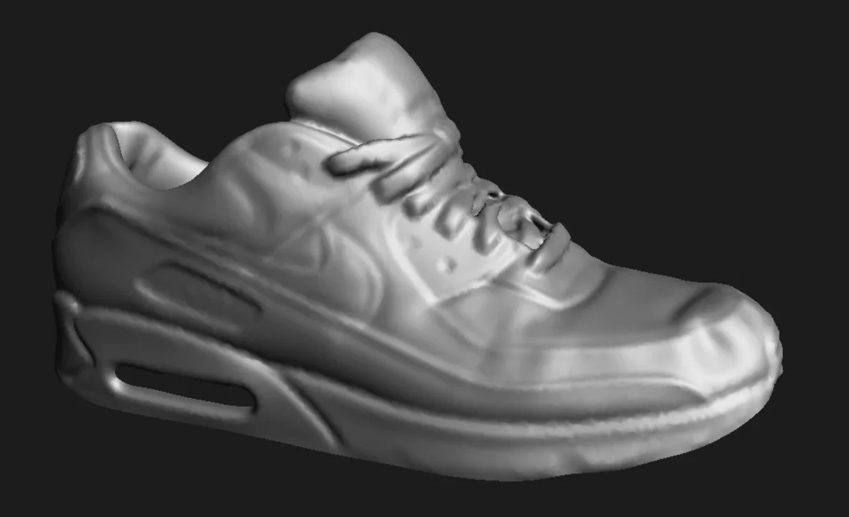 3D scan mesh of a shoe prop for film and TV