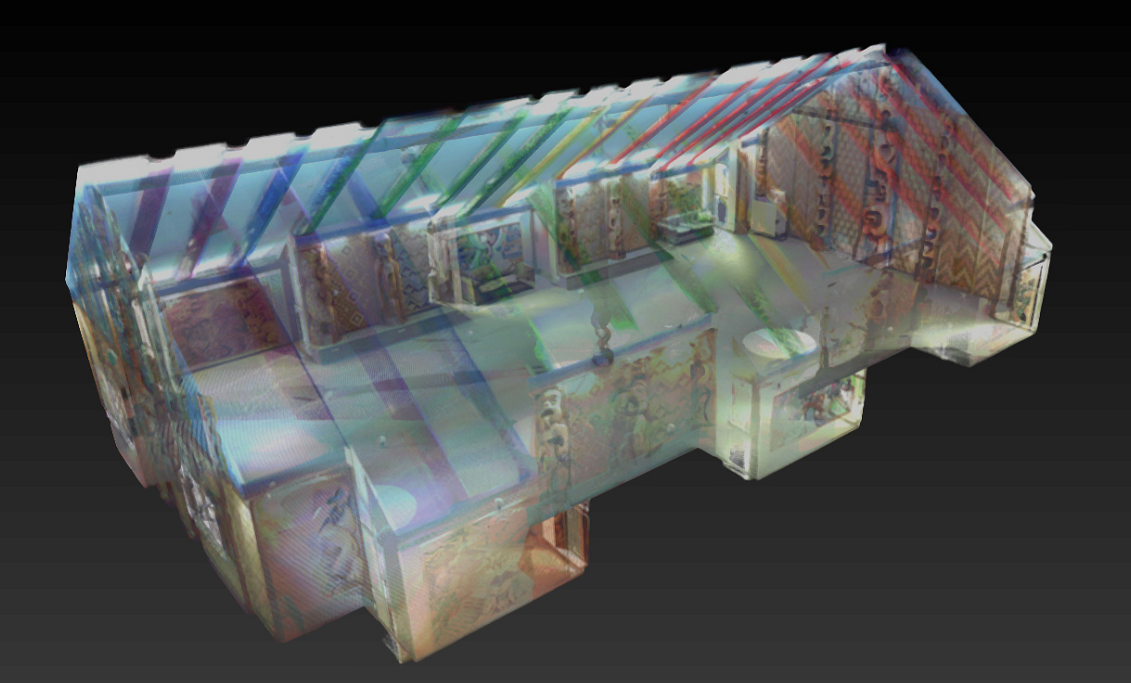 3D laser scan of a wharenui interior