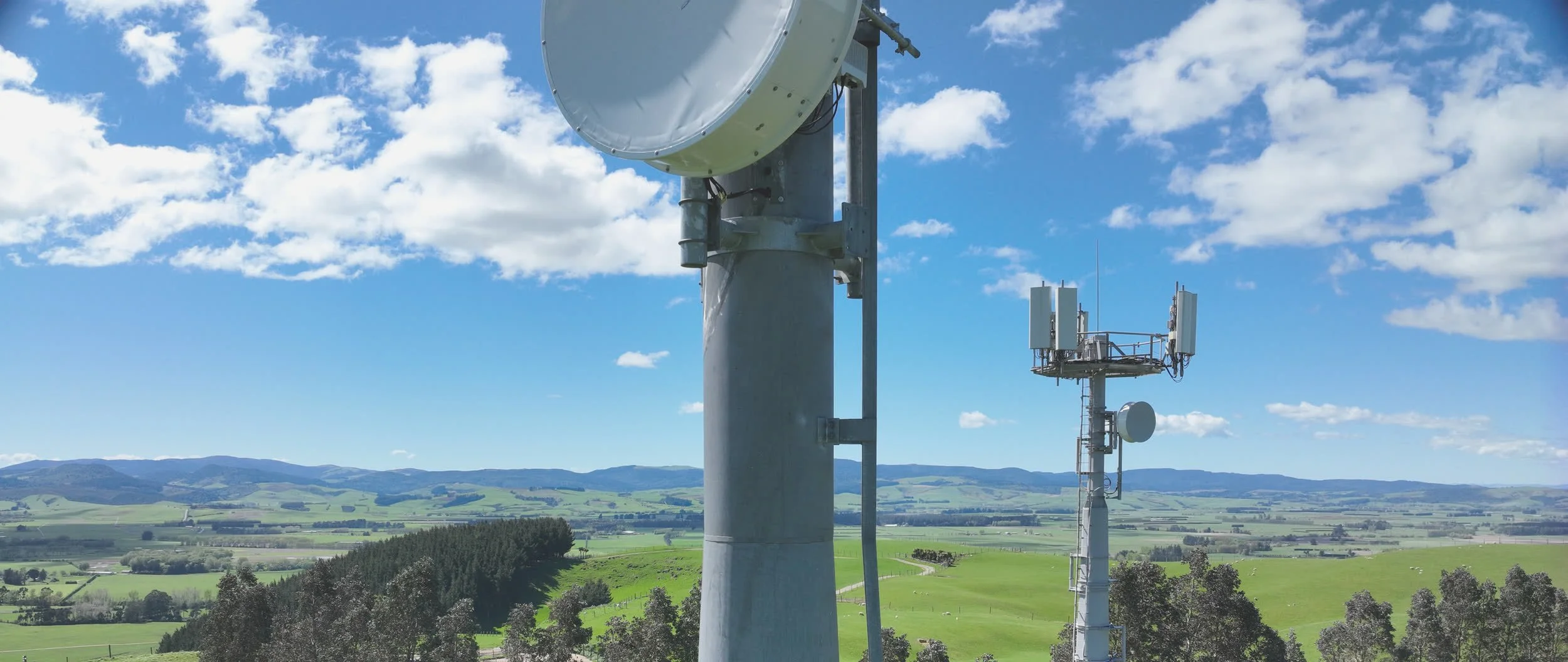 Drone inspection of a telecommunications tower in rural New Zealand
