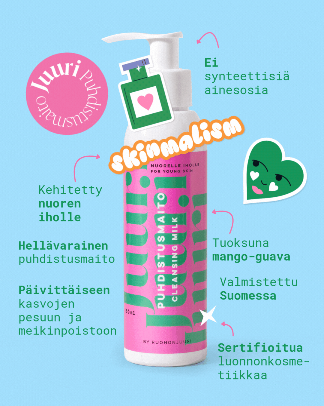 Juuri by Ruohonjuuri nuoret puhdistusmaito mainos