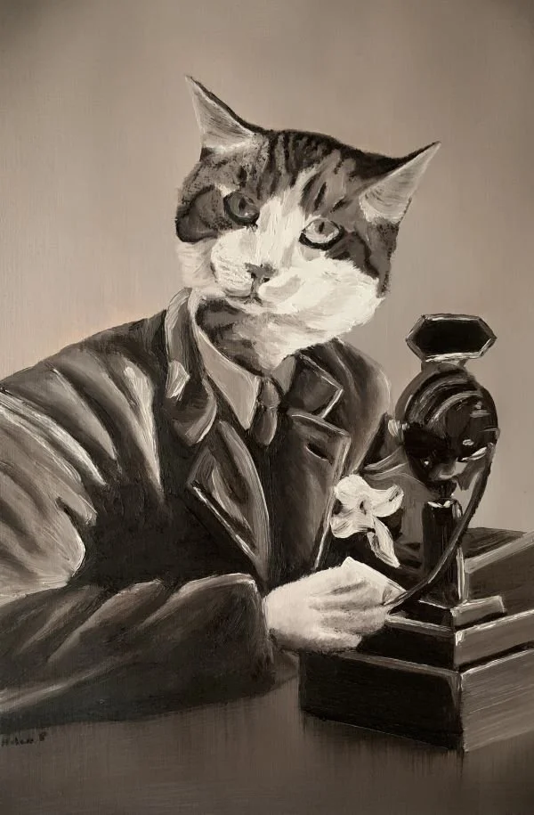 Miscellaneous art: cats, dragons, holiday illustrations and practice pieces in various media