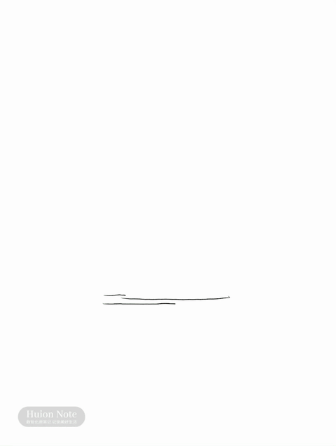 A gif of drawing a ficus on a Huion note