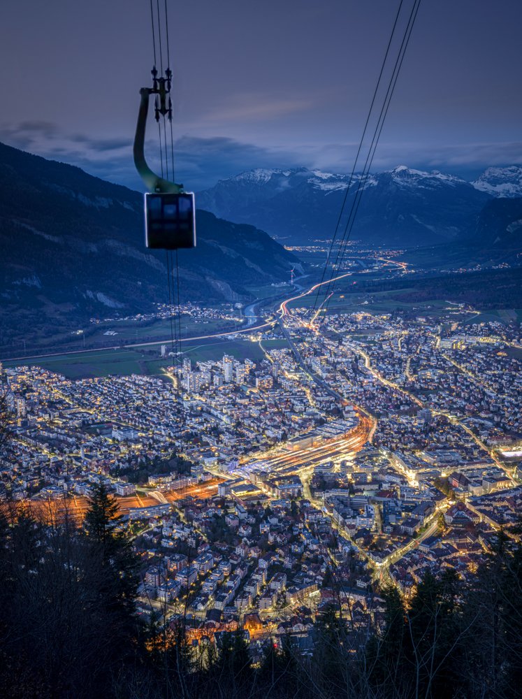 Chur Nacht Brambrüeschbahn