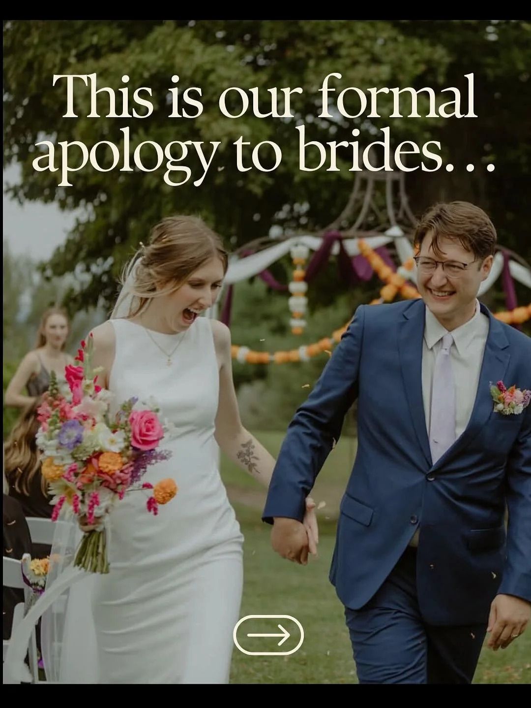 Formal apology to 2026 brides&hellip; because once you see this marigold-meets-Moondance ceremony garland, you just might need one too! 

Creating florals that feel like you, transform your space, and spark that &ldquo;is this real life?!&rdquo; mome
