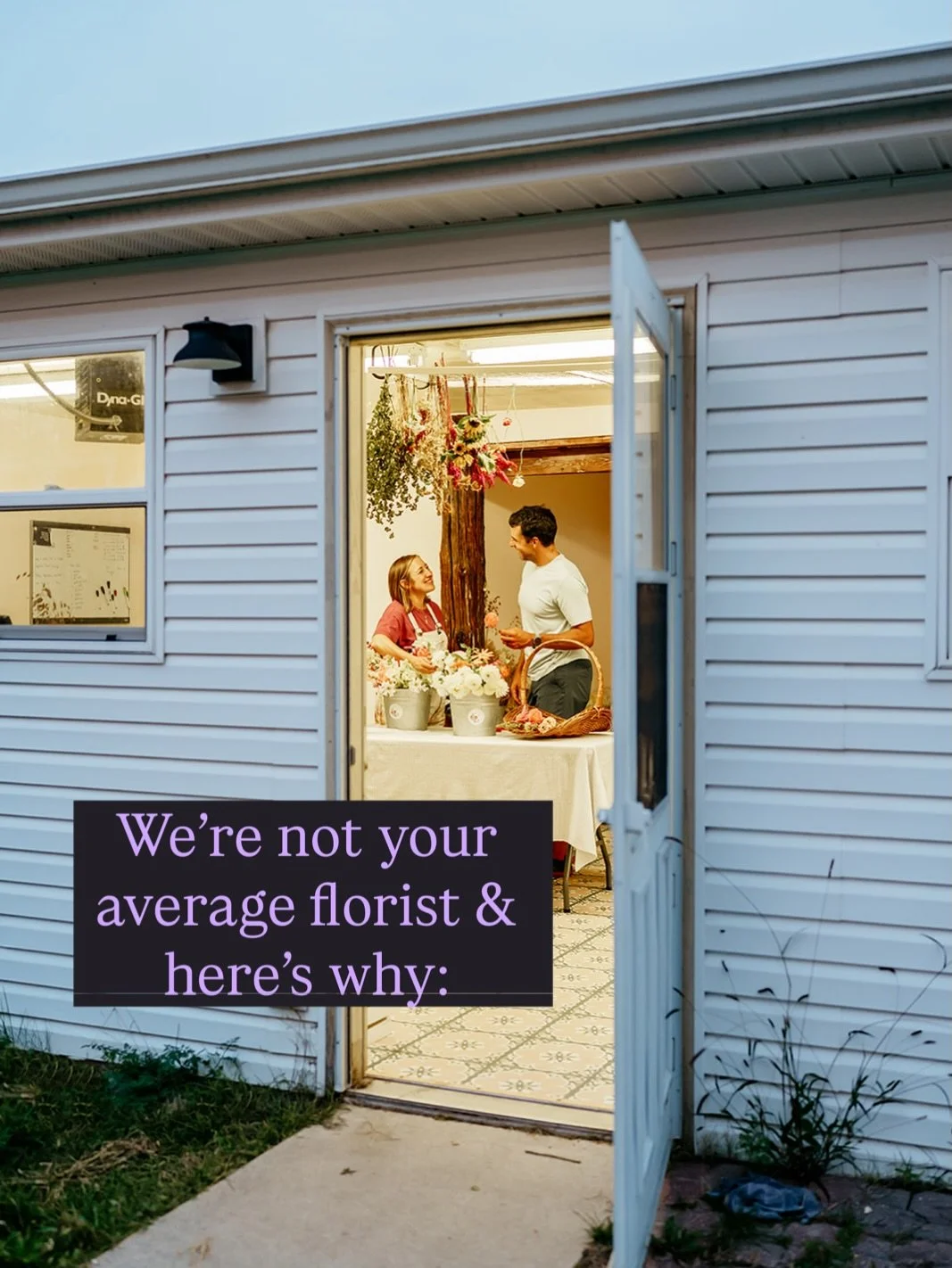 The flowers we grow shape the way we design, and when you choose seasonal blooms, the difference is felt. 

Grown &amp; harvested right here on the Old Mission Peninsula, our flowers travel fewer miles, stay fresher longer, and reflect the natural rh