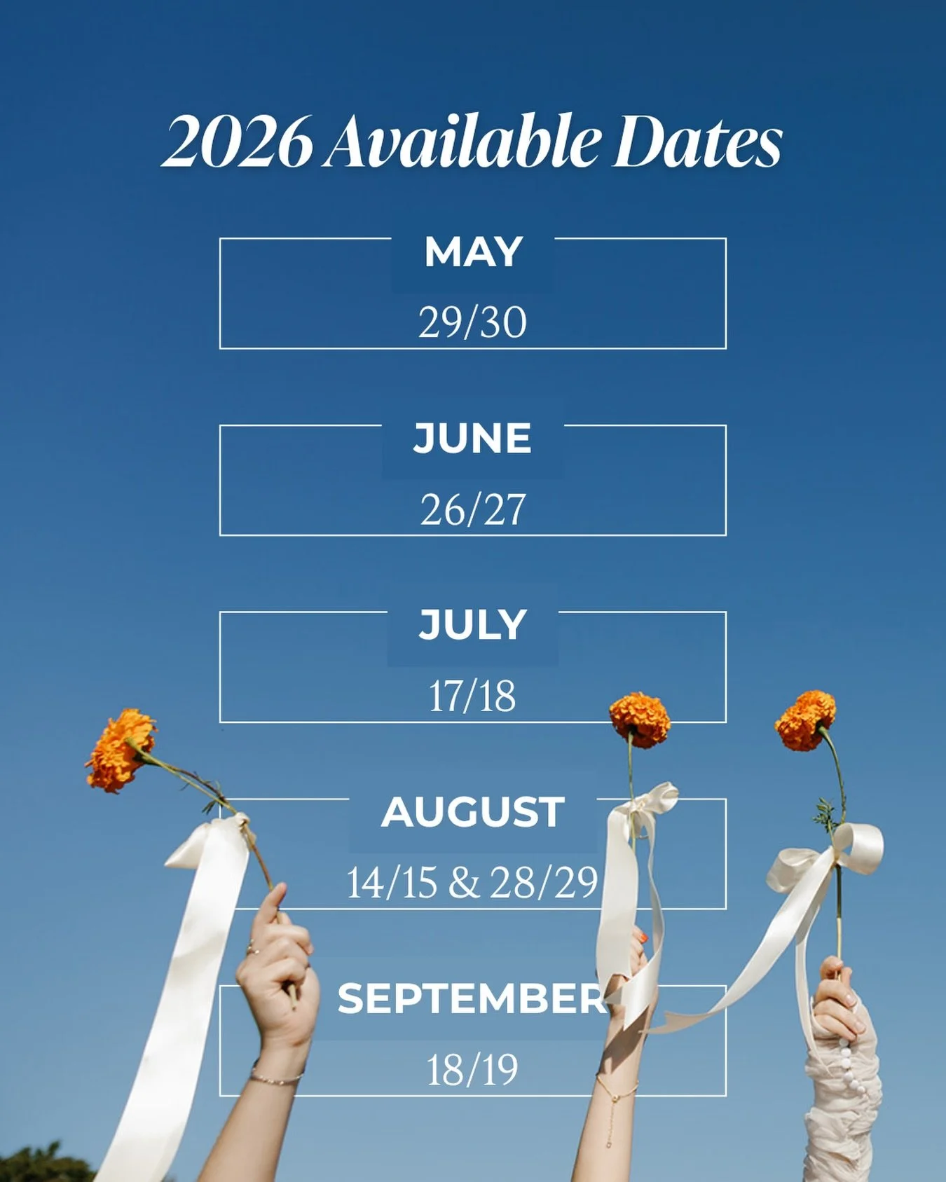 A few 2026 weekends are still open!

As the season begins to fill in, we&rsquo;re down to a small handful of dates for full-service wedding florals; each one shaped by what&rsquo;s blooming on the farm and designed to feel completely your own.

If Mo