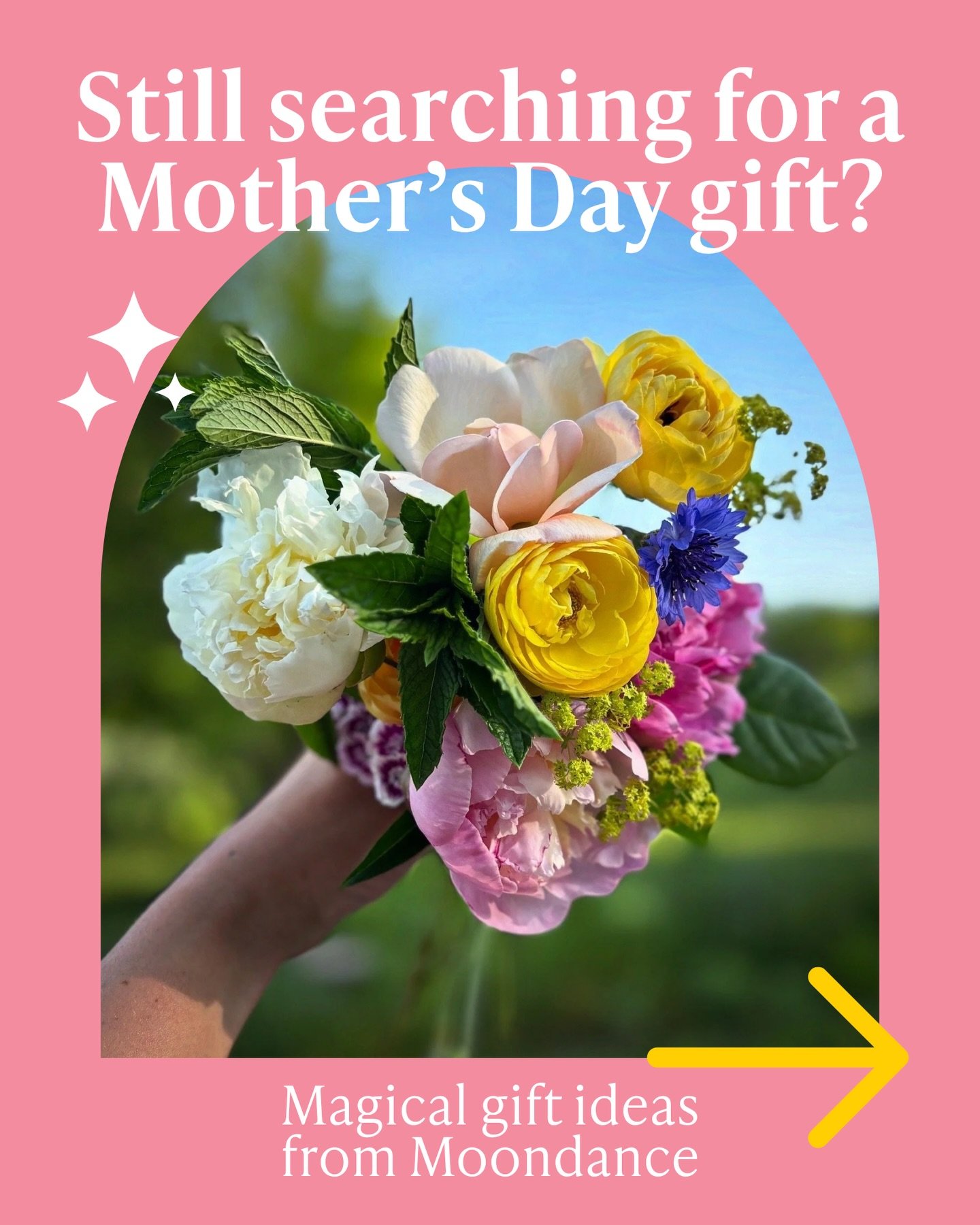 If a Mother&rsquo;s Day gift is still on your list, here are a few magical gift ideas from Moondance we know mom will love.

✨ A morning on the farm with luxurious flowers, coffee, and family photos.
✨ Seasonal bouquets throughout the spring, summer 