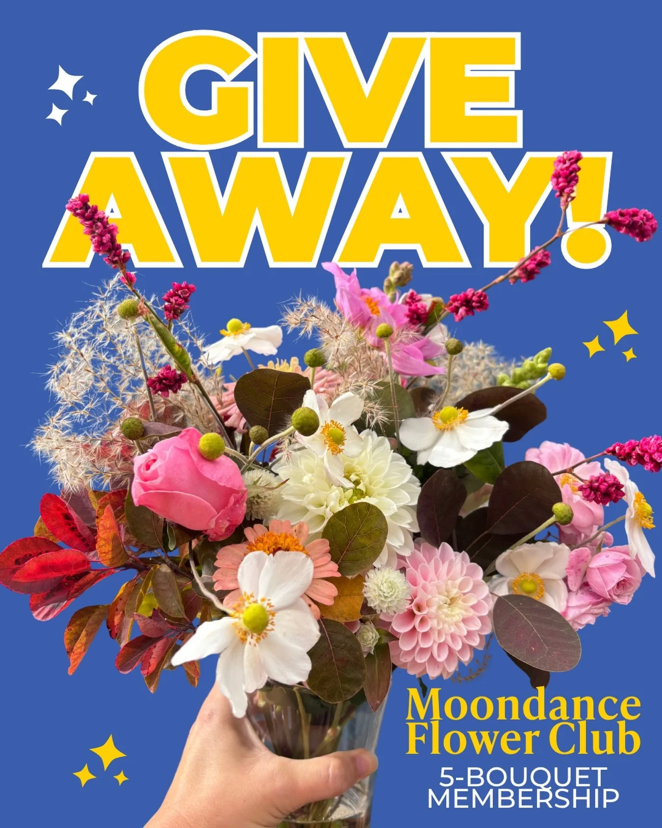 GIVEAWAY TIME 🌻

To celebrate the launch of the Moondance Flower Club, we&rsquo;re giving one person a free 5-bouquet membership for this season.

The Flower Club is designed to be a flexible way to enjoy flowers throughout the spring, summer, and/ 