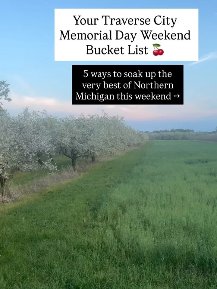 The unofficial start to summer in Northern Michigan is HERE ☼🍒🌸

If you&rsquo;re spending Memorial Day weekend in Traverse City, here&rsquo;s your reminder to slow down, soak it in, and enjoy the little moments that make this place so special.

Her