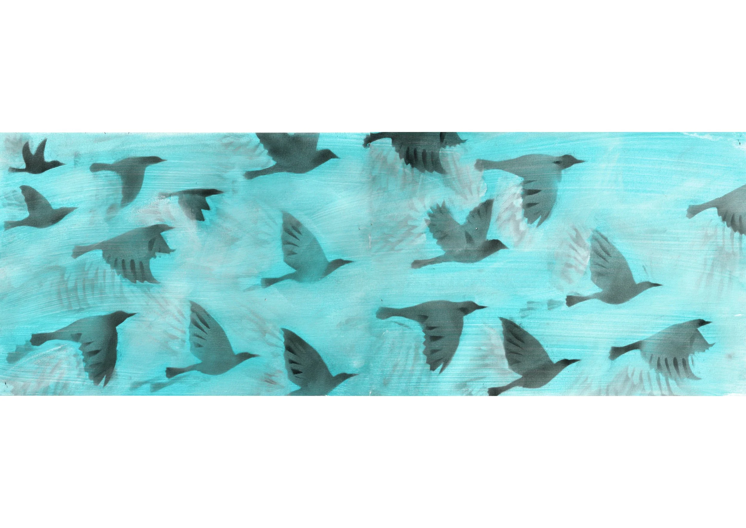 Flying birds illustration