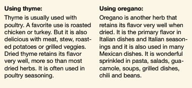 Using Your Herbs and Spices