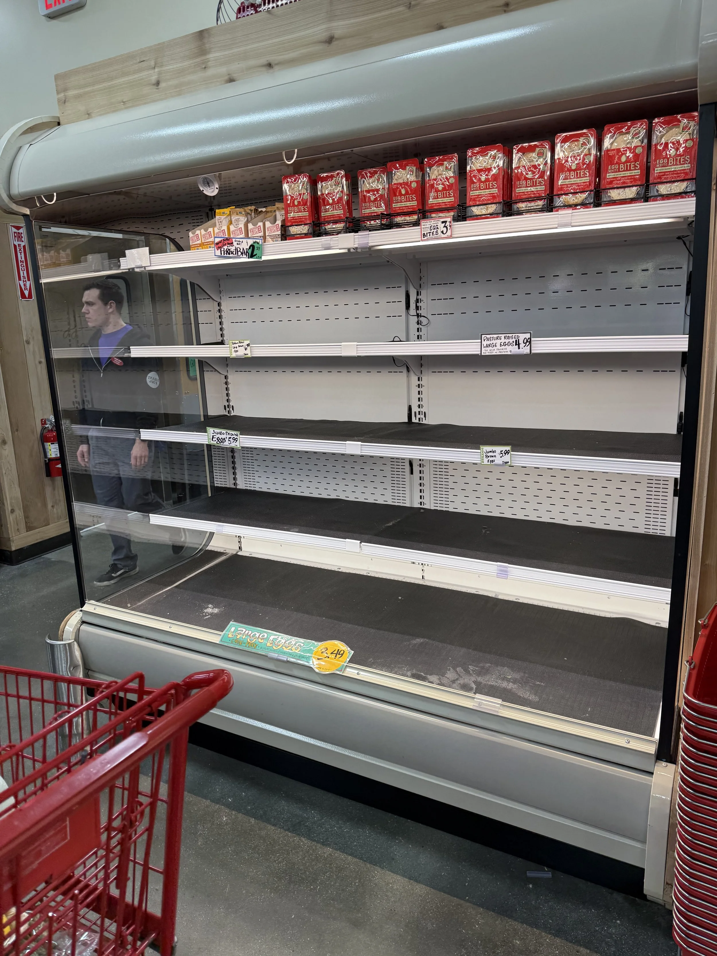  Trader Joe’s egg shelf in Murrieta, CA on 2/1/25.  