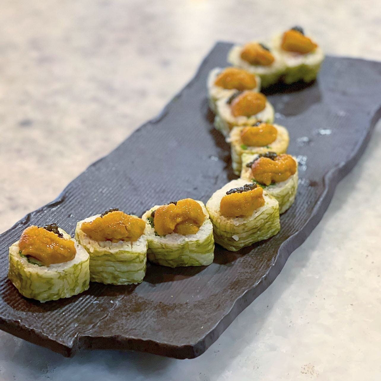 Dungeness Crab &amp; Hokkaido Uni
&bull;
&bull;
&bull;
&bull;

#sushi #eatclean #potd #instagood #foodstagram #sashimi #nigiri #theartofplating #foodie #sushilover #chefstalk #foodphotography #finedining #foodartchefs #cookniche #30a #sowal #oldflori