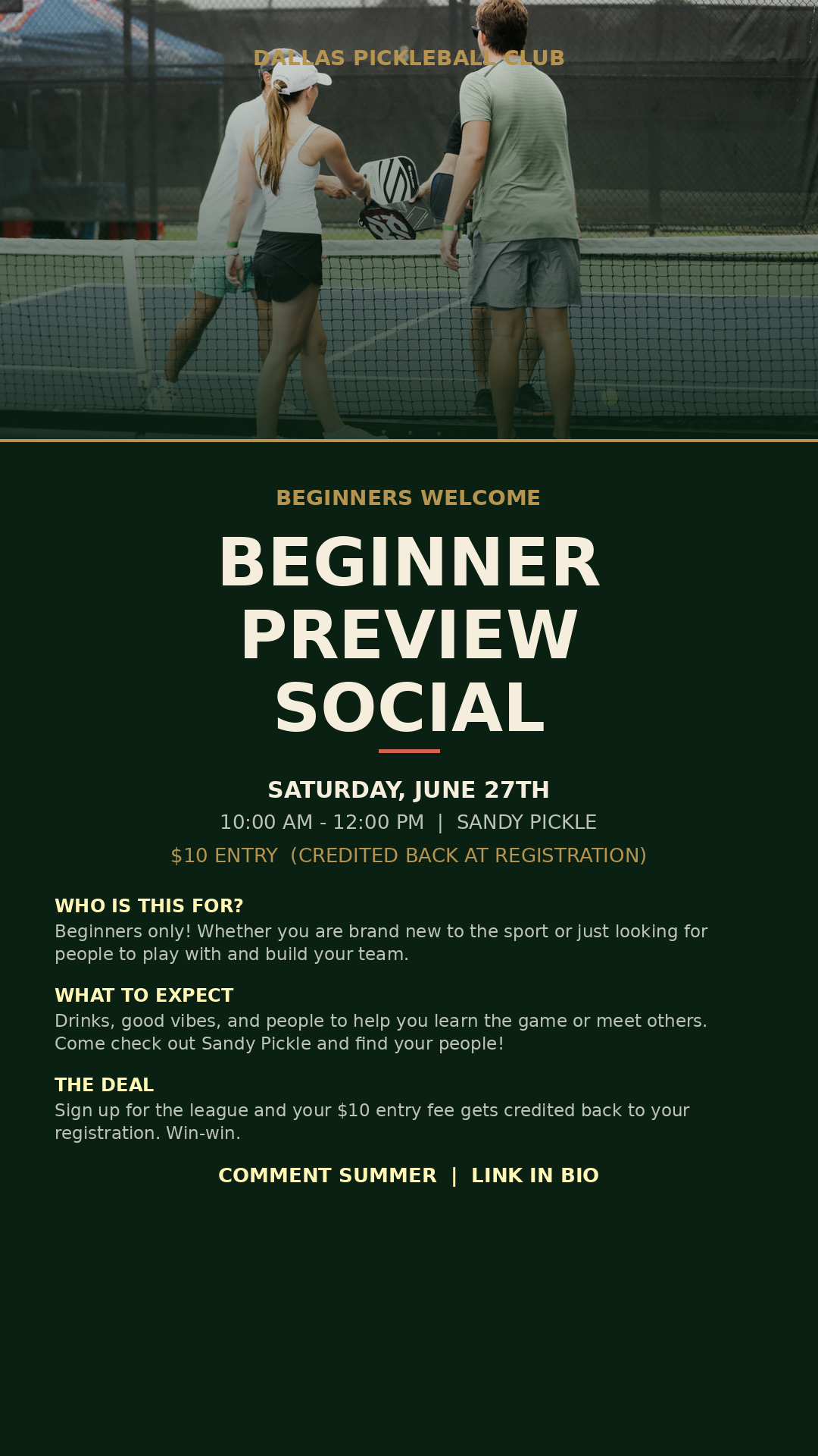 Beginner League Preview Mixer