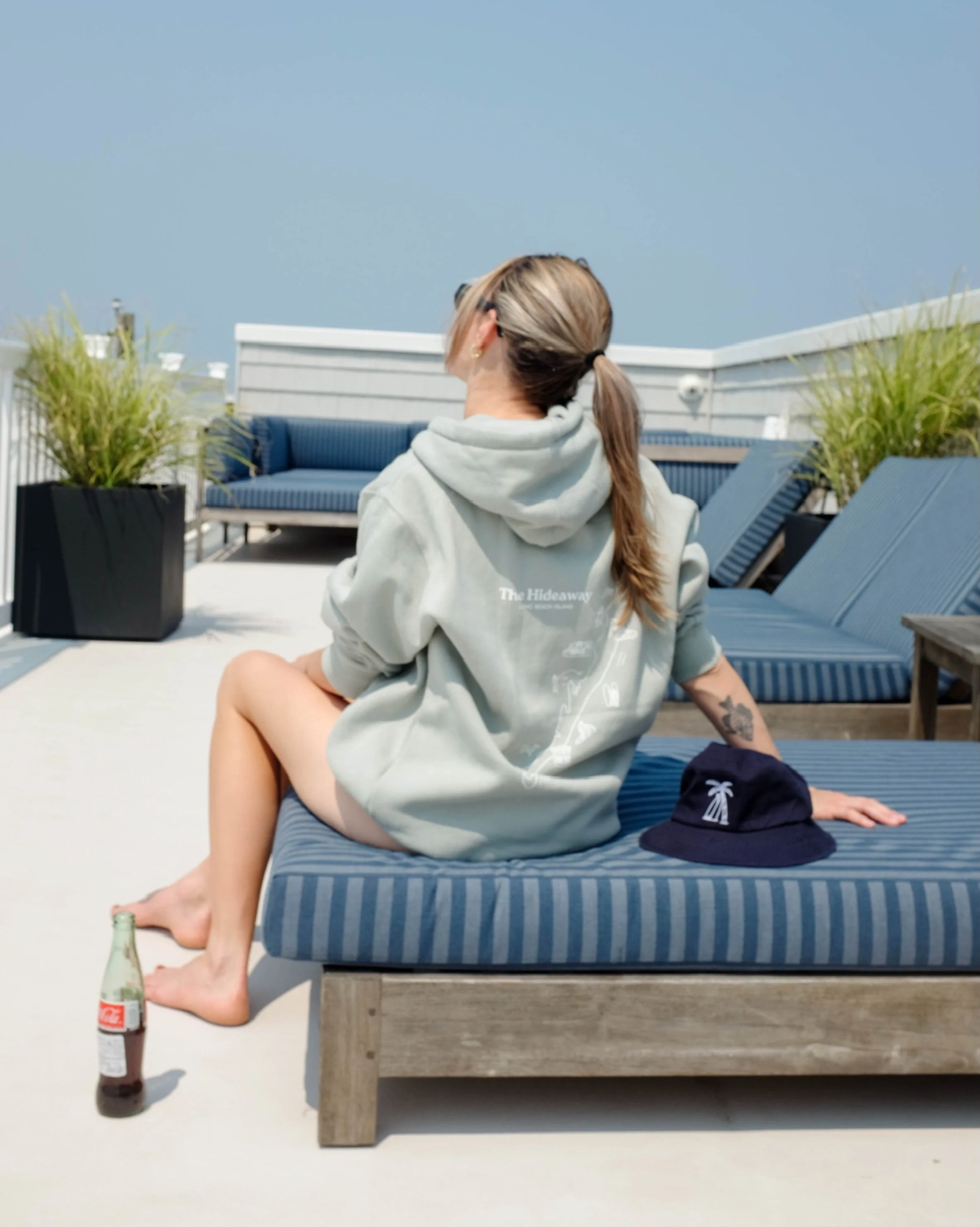 The rooftop is usually where you&rsquo;ll find us. Hideaway hoodie optional, but highly recommended.