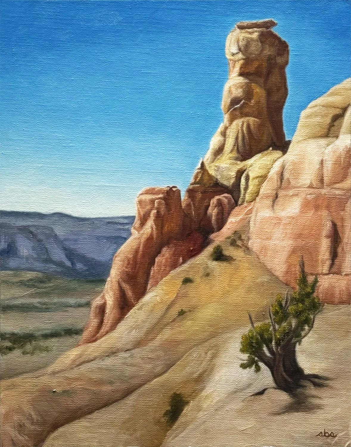    “Ghost Ranch Guardians”    
oil on panel . 14 x 11” / 16 x 13” framed . $800