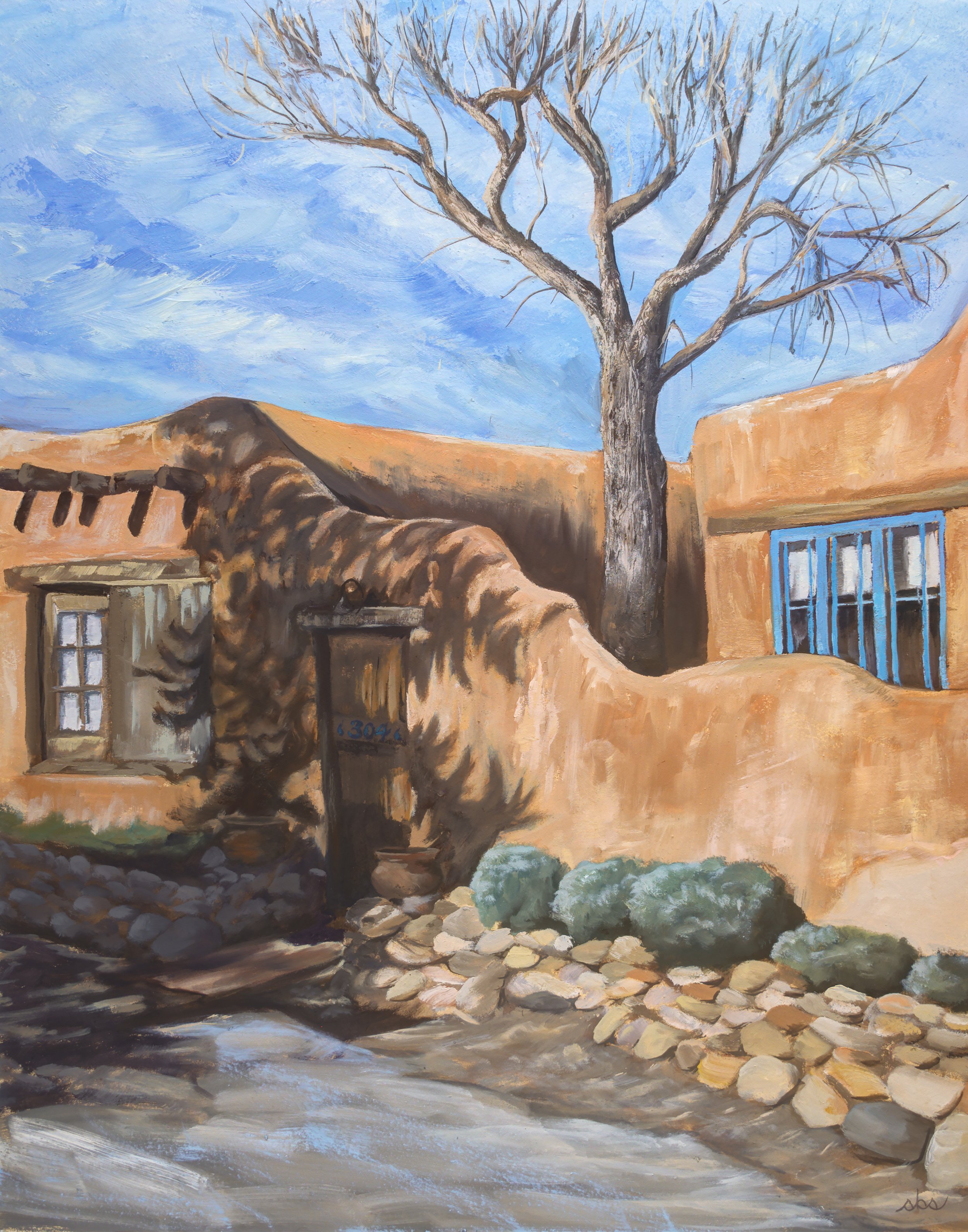  “Morning Shadows, Delgado Street”     limited edition print-on-wood  
14 x 11” . 
$325 each
