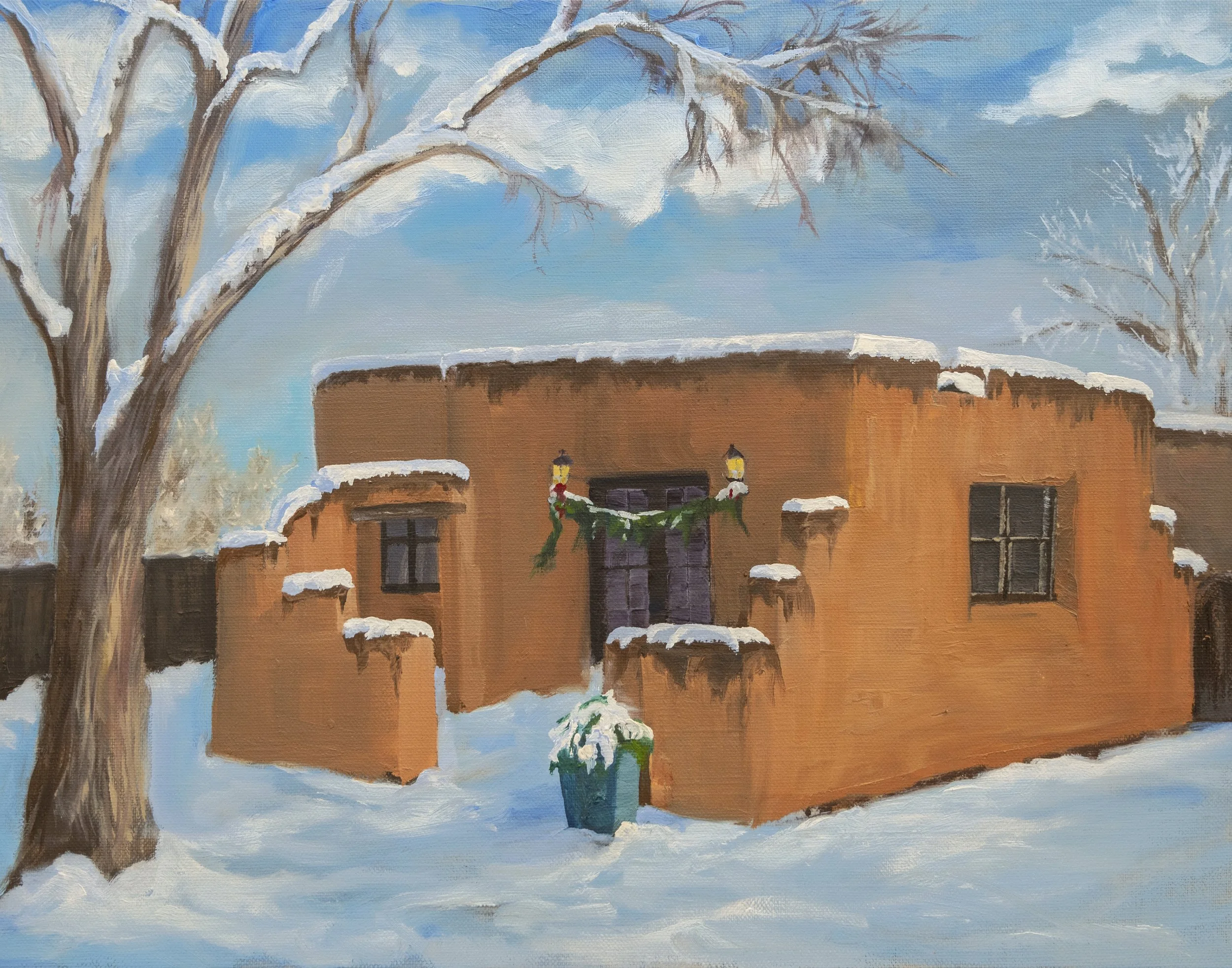  “Blanket of Winter, Delgado Street”     limited edition print-on-wood  
11 x 14” . 
$325 each