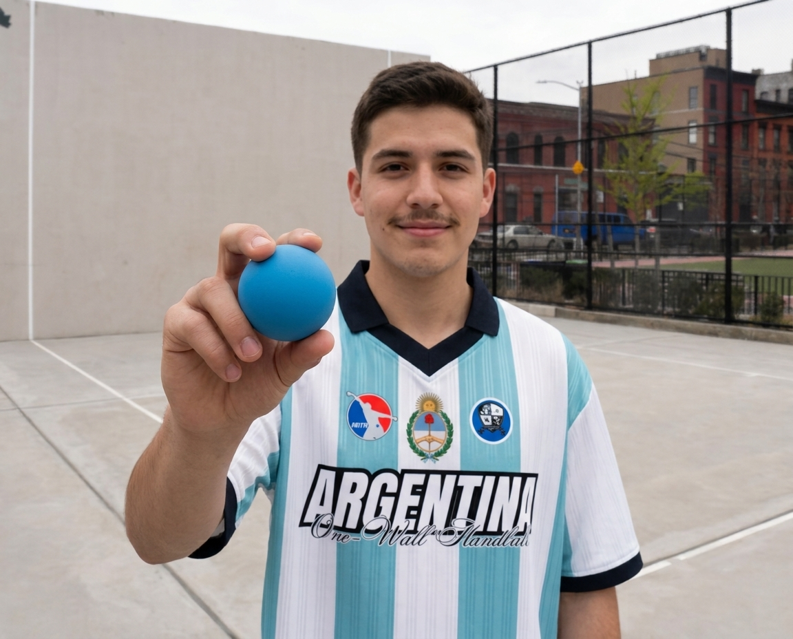 Argentina One-Wall Handball Unisex Boxy Striped Collared Jersey
