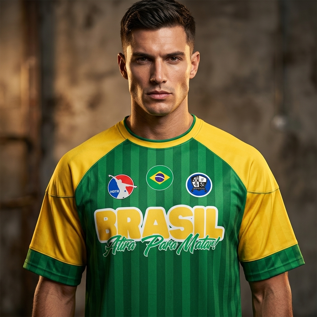 Brasil Handball Unisex Striped Raglan Jersey
