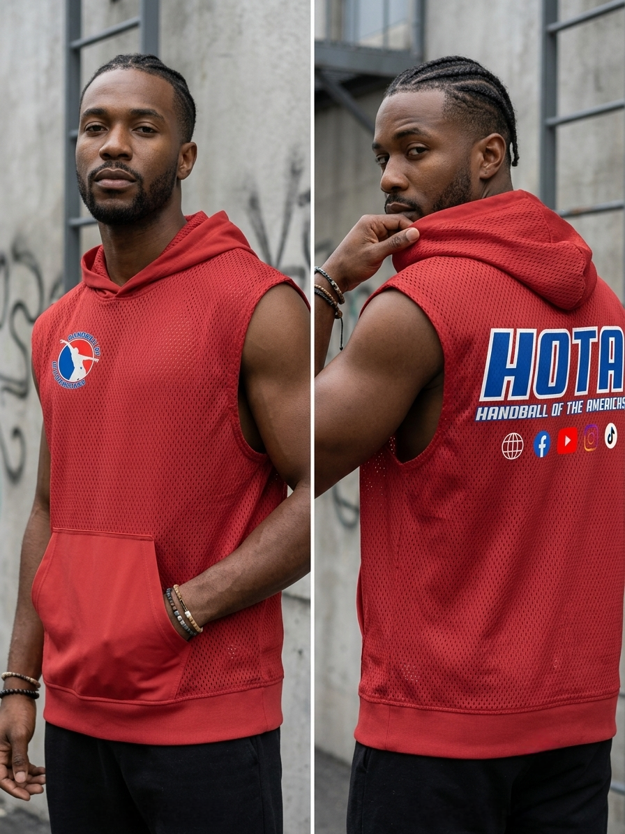 HOTA Unisex Panel Mesh Sleeveless Hoodie