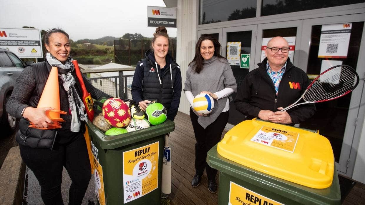 Recycled sports gear programme launches in Taranaki</a>. — REPLAY