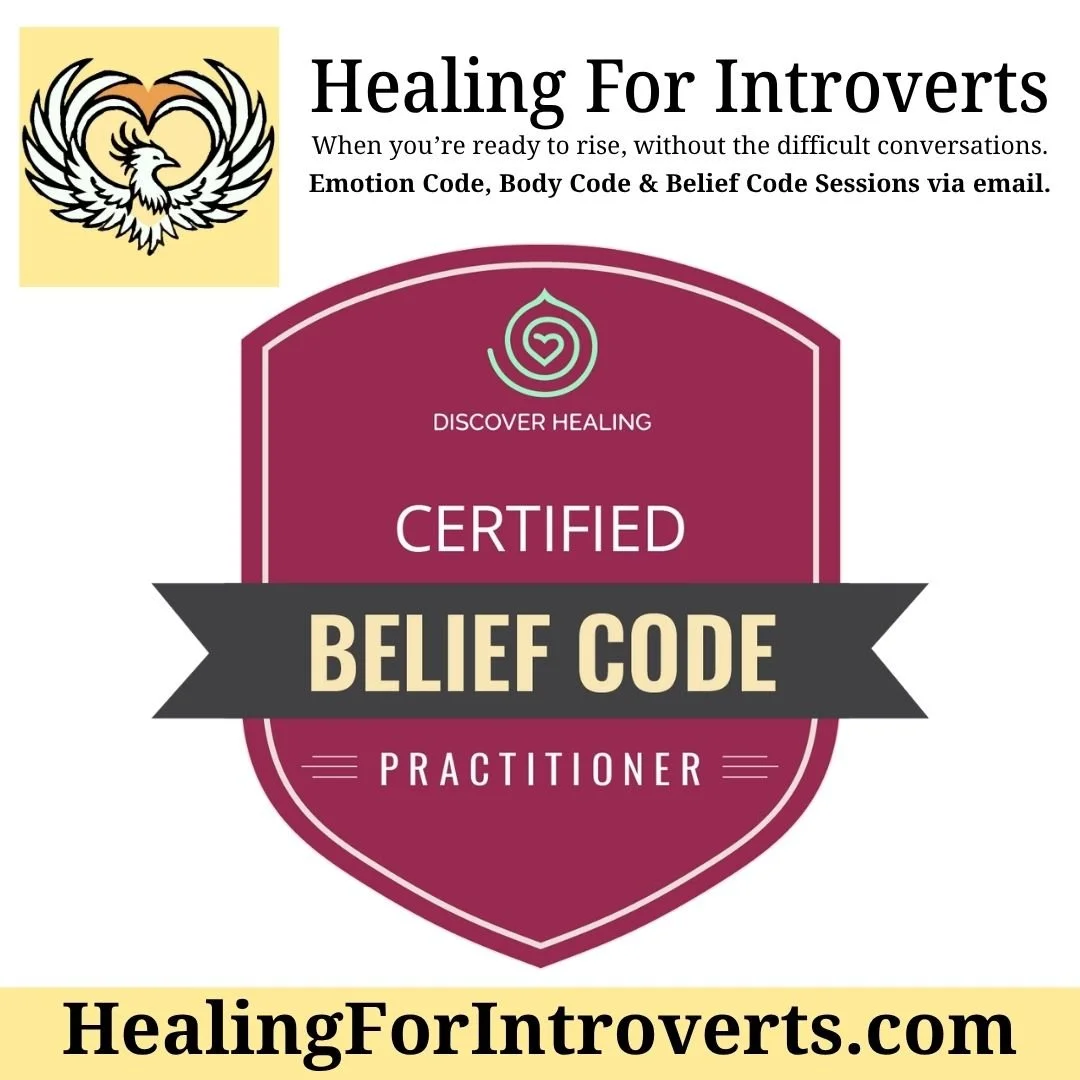 Belief Code Tile, Healing For Introverts Certified by Discover Healing to provide 3 levels of healing