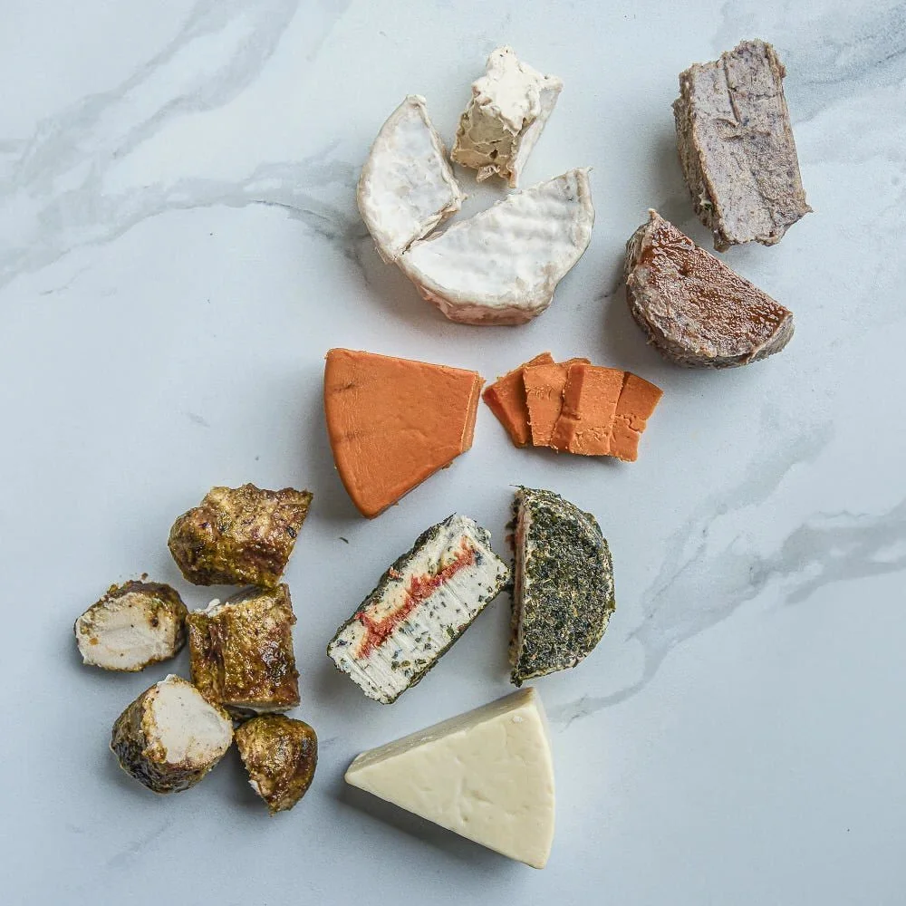 Unplug this weekend and treat yourself to savory, plant-based favorites from @rebel.cheese 🌱🧀

Visit our shop @longbeachexchange for a vegan Brie with a true rind, tomato herb &ldquo;Pizza&rdquo; Fromage, Honee Pistachio with a touch of sweetness, 