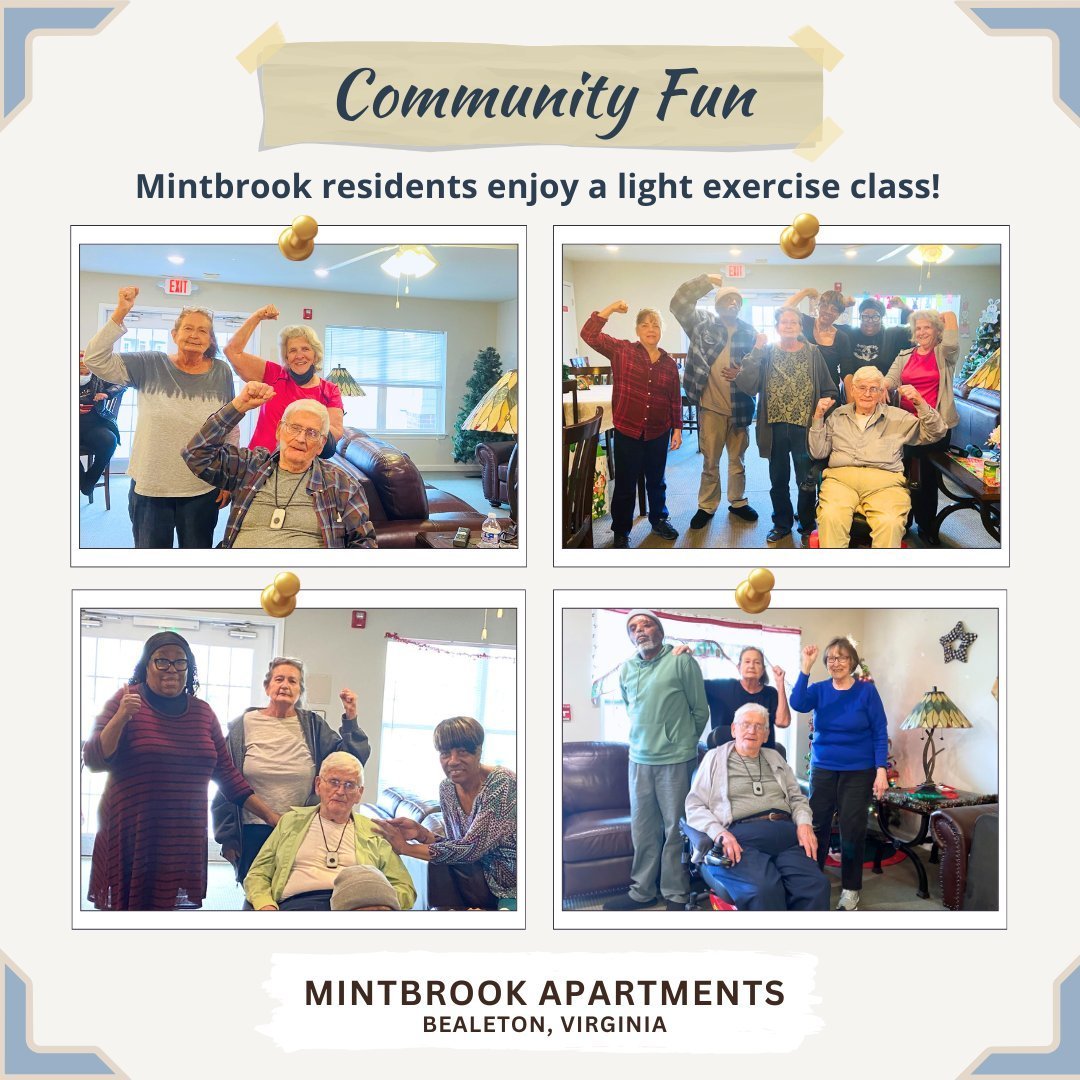 🎉Residents of Mintbrook Apartments, in Bealeton, VA enjoying some light exercise together. 🌟 Our awesome residents know how to come together for a good time. 😄🎈 Let's keep the community spirit alive.  #residentservices #bealetonvirginia #virginia