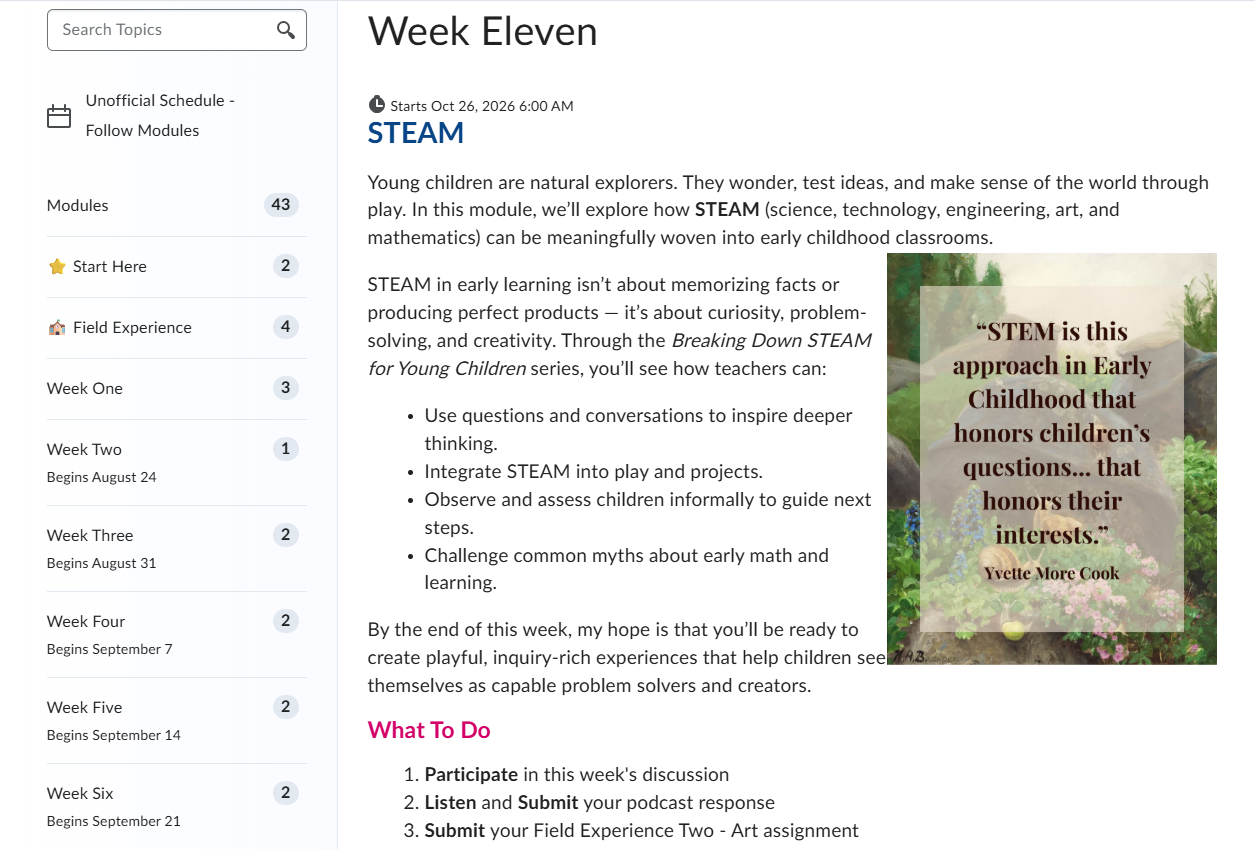 Week Eleven Module Introduction