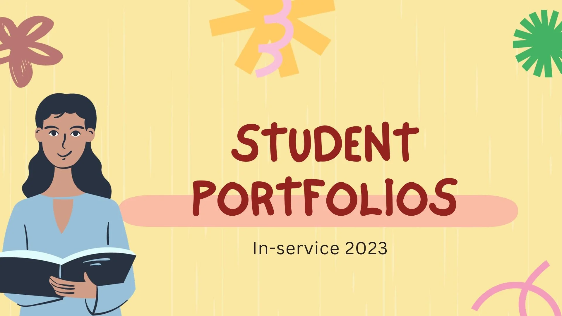 student portfolio training title page